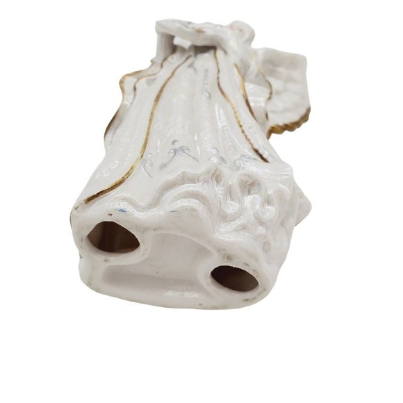 Porcelain Christmas‎ Angel Porcelain Figurine Pearl Finish Gold Silver Painted - Picture 5 of 7